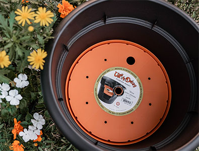 Bloem Ups-A-Daisy Round Planter Lift Insert: 11 - Orange