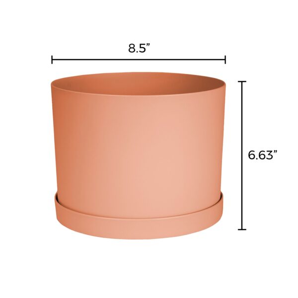 Mathers Muted Terra Cotta Planter 8.5 inch dimensions